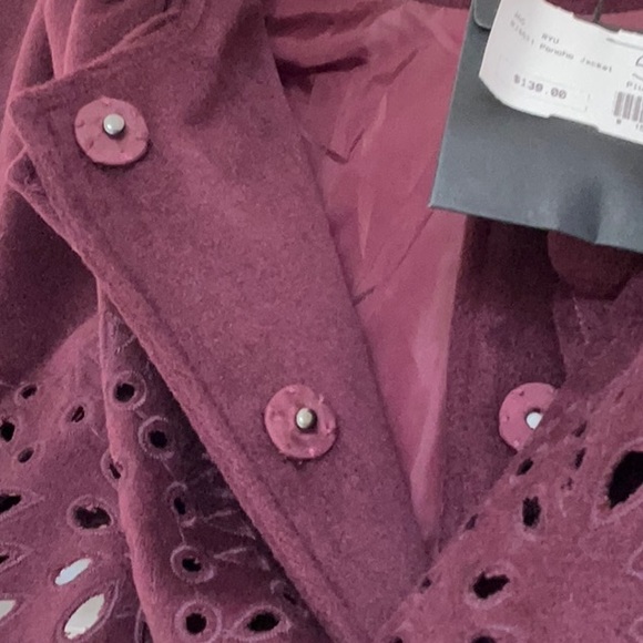 Ryu Plum Purple Sleeveless Tie Waist Coat XS/S NEW with Tags - Picture 4 of 7